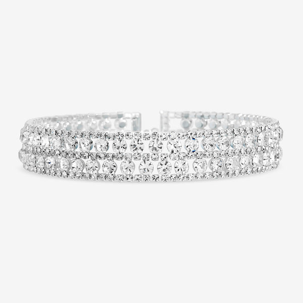 Mood Silver Crystal Mixed Stone Statement Choker