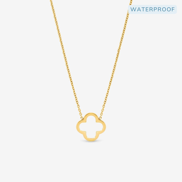 Jon Richard Waterproof Gold Plated Clover Pendant