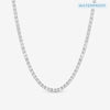 Jon Richard Waterproof Sterling Silver Plated Tennis Necklace