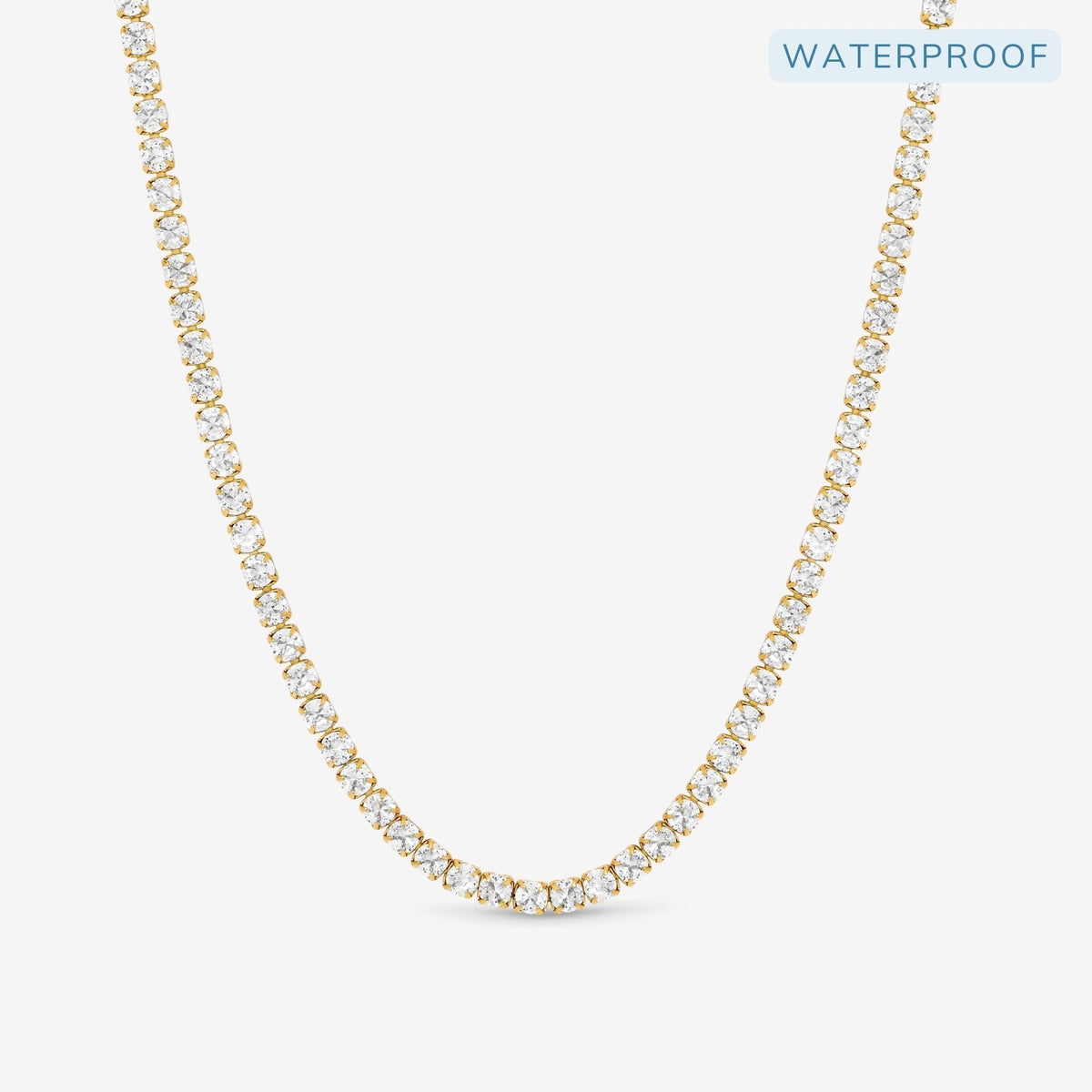 Jon Richard Waterproof Gold Plated Tennis Necklace