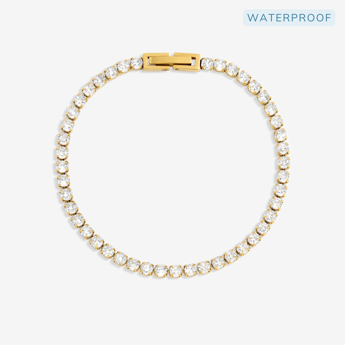 Jon Richard Waterproof Gold Plated Tennis Bracelet