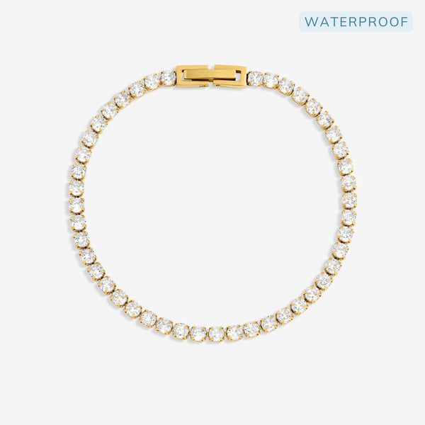 Jon Richard Waterproof Gold Plated Tennis Bracelet