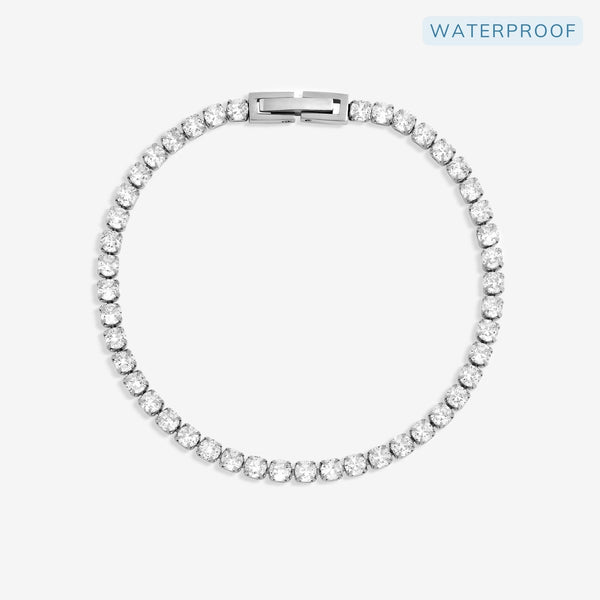Jon Richard Waterproof Sterling Silver Plated Tennis Bracelet