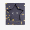 Simply Silver Sterling Silver 925 Cubic Zirconia Open Heart Earrings - Gift Sleeve