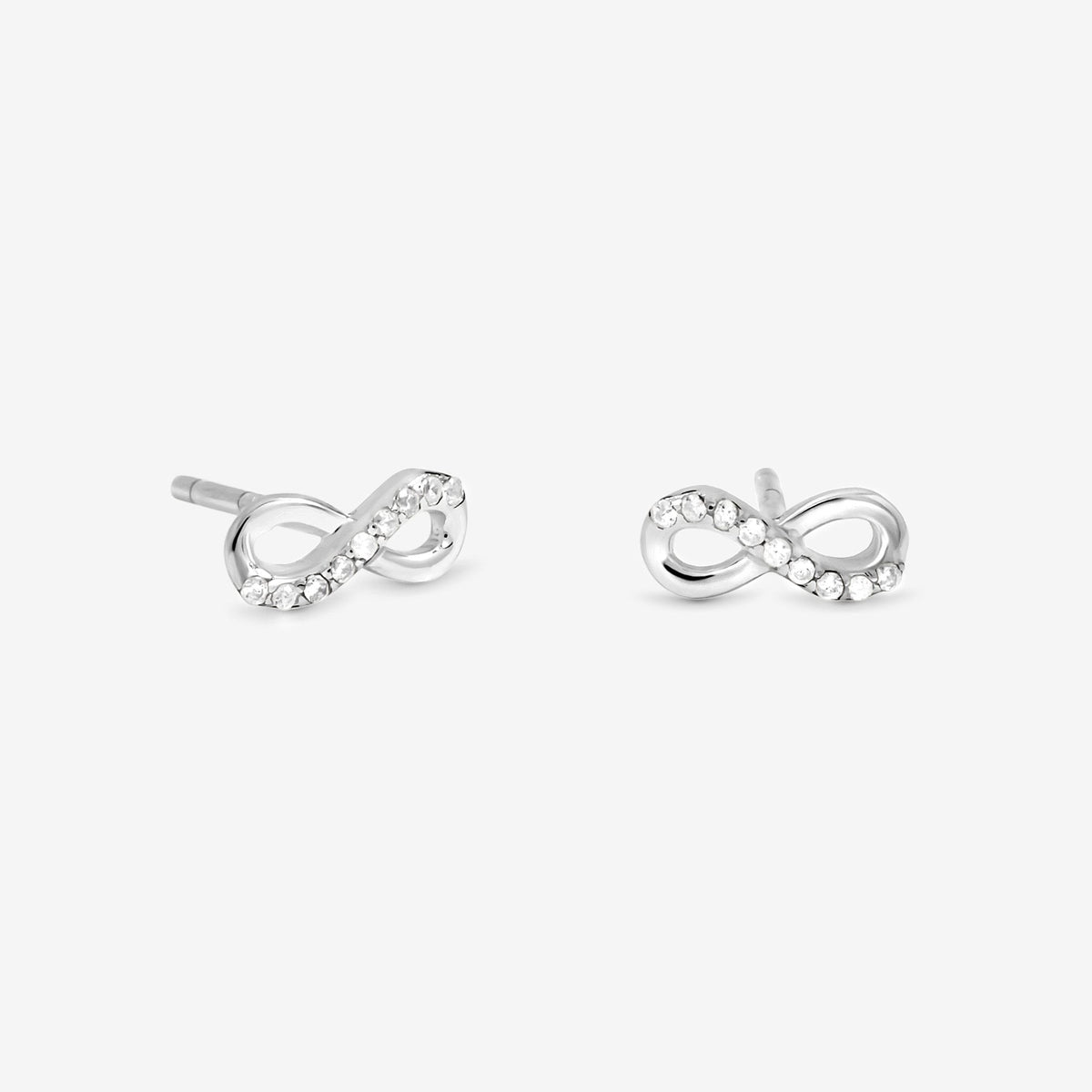 Simply Silver Sterling Silver 925 Cubic Zirconia Infinity Earrings - Gift Cracker