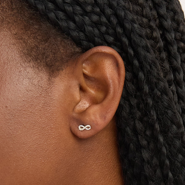 Simply Silver Sterling Silver 925 Cubic Zirconia Infinity Earrings - Gift Cracker