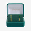 Jon Richard 14ct Gold Plated and Emerald Cubic Zirconia Tennis Earrings - Gift Box