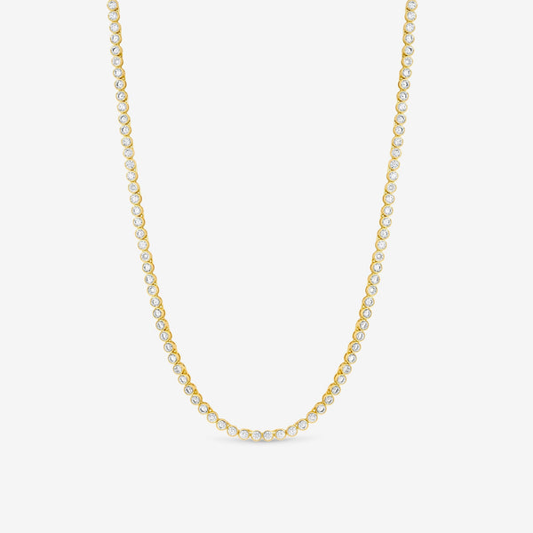 Jon Richard 14ct Gold Plated and Crystal Cubic Zirconia Tennis Necklace - Gift Box