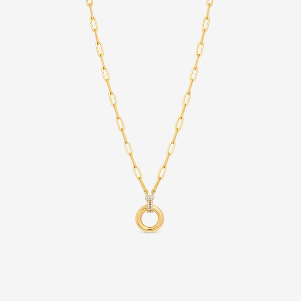 Jon Richard 18K Gold Plated and Pave Link Chain Necklace