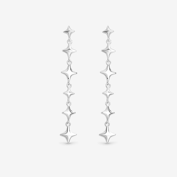 Simply Silver Sterling Silver 925 Polished Long Celestial Drop Earrings