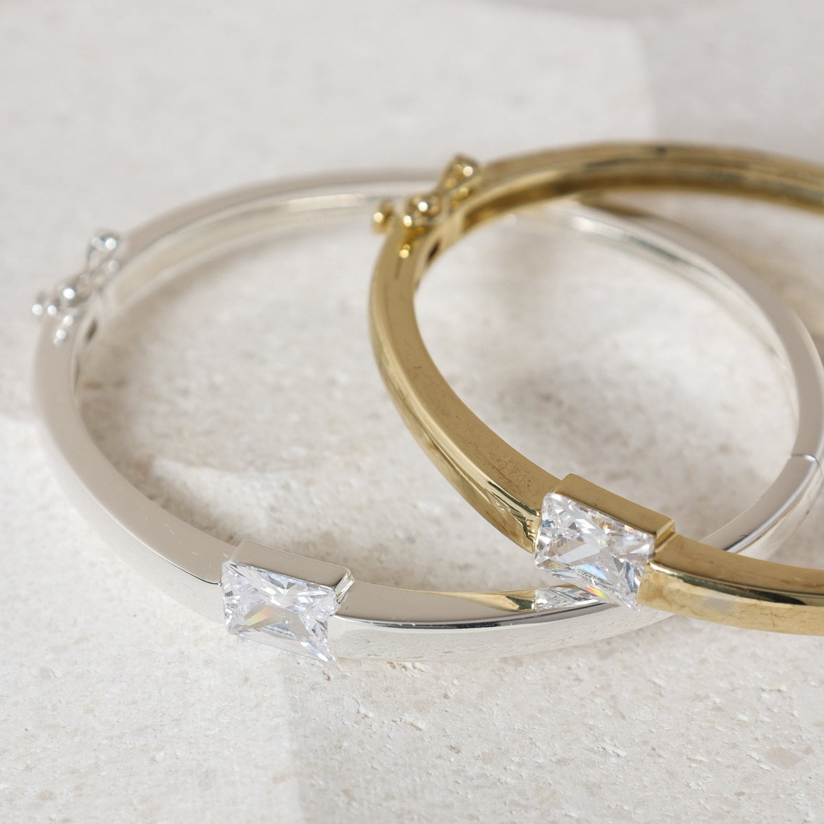 Jon Richard Silver Plated and Cubic Zirconia Stone Bangle