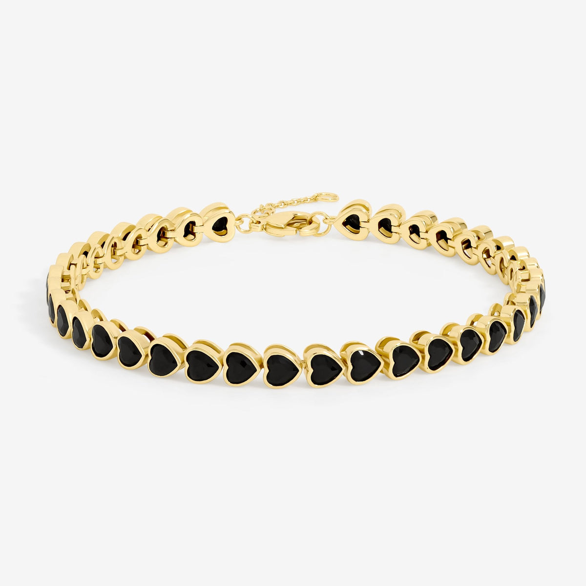 Inicio 14ct Gold Plated and Jet Crystal Tennis Bracelet - Gift Pouch