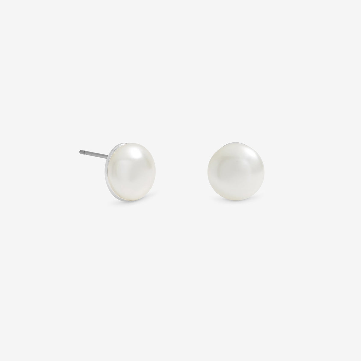 Jon Richard Cream Small Bouton Pearl Earrings