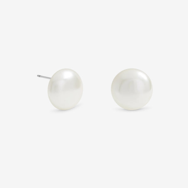 Jon Richard Cream Large Bouton Pearl Earrings
