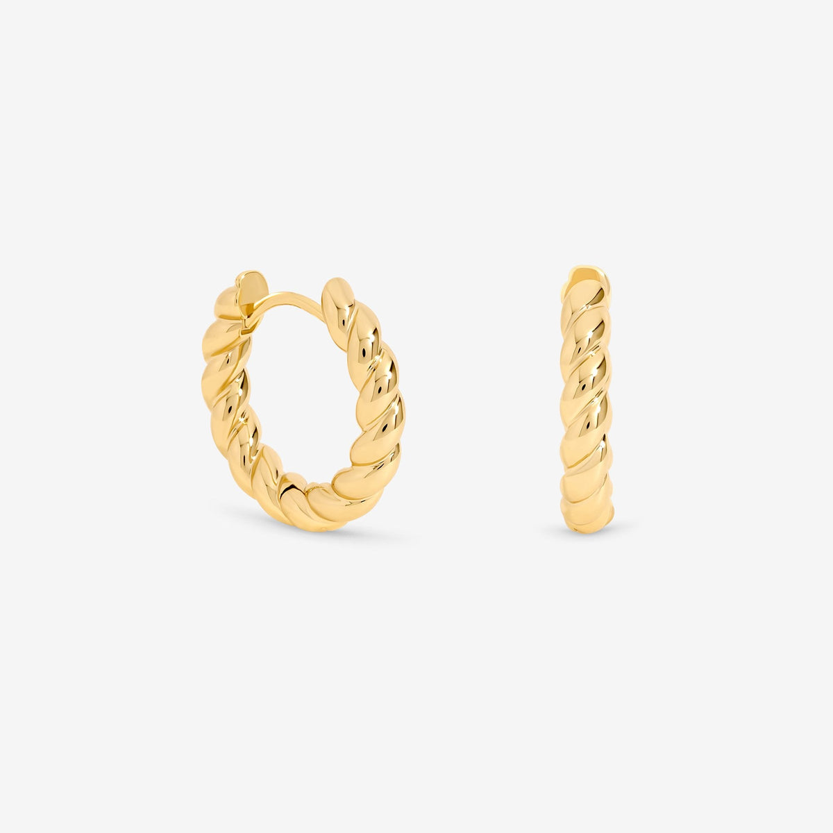 Jon Richard Gold Plated Twist Hoop Earrings