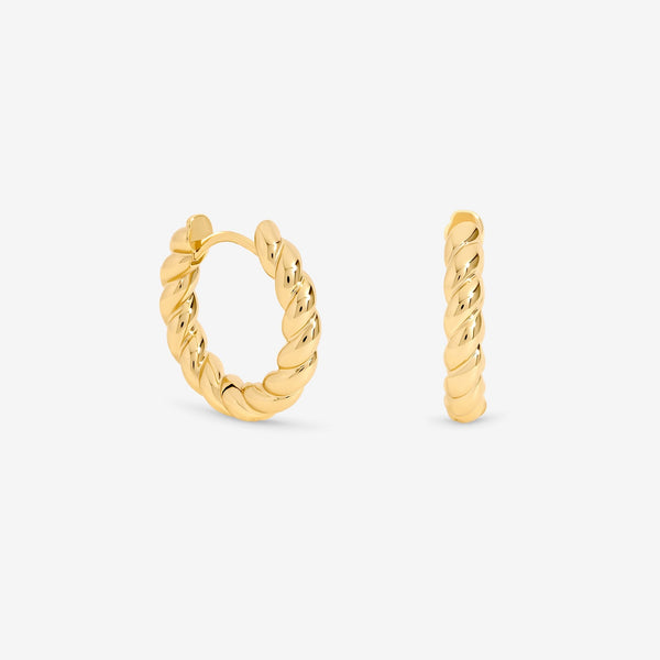Jon Richard Gold Plated Twist Hoop Earrings