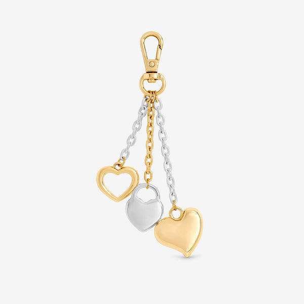 Mood Two Tone Plated Heart Bag Charm