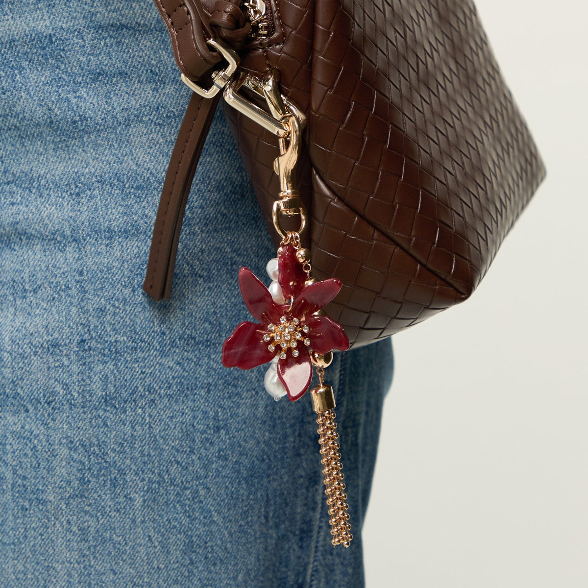 Mood Gold Plated Floral Bag Charm