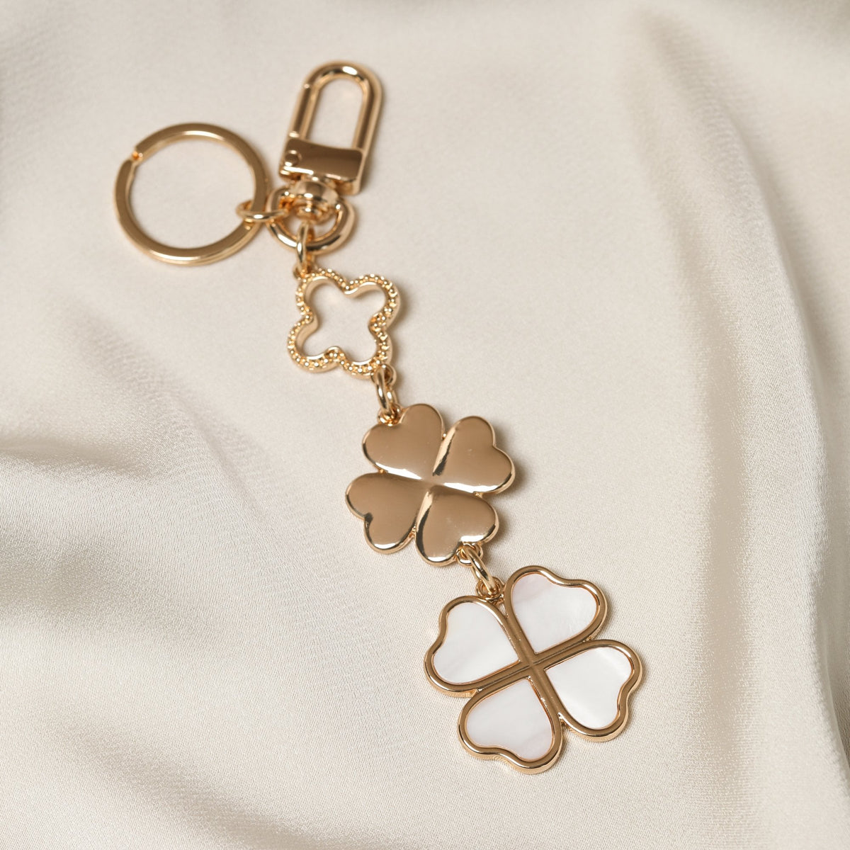 Mood Gold Plated Clover Bag Charm