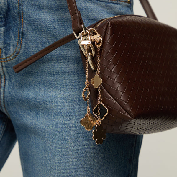 Mood Gold Plated Clover Double Clip Bag Charm