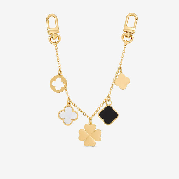 Mood Gold Plated Clover Double Clip Bag Charm