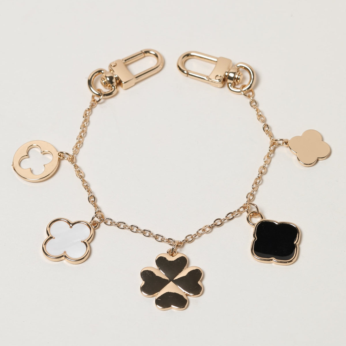 Mood Gold Plated Clover Double Clip Bag Charm
