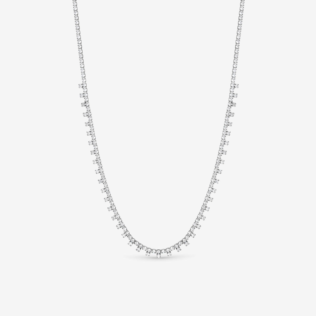 Jon Richard Rhodium Plated Cubic Zirconia Fine Drop Necklace