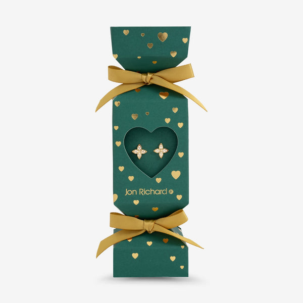 Jon Richard 18ct Gold Plated Clover Earrings - Gift Cracker