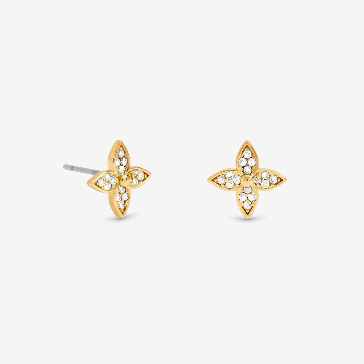Jon Richard 18ct Gold Plated Clover Earrings - Gift Cracker