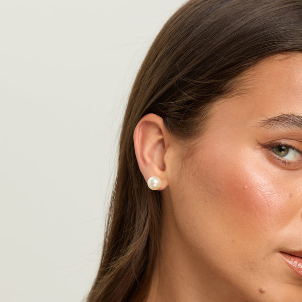 Jon Richard Cream Small Pearl Earrings