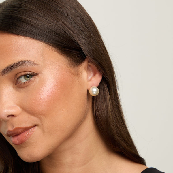 Jon Richard Cream Large Pearl Earrings