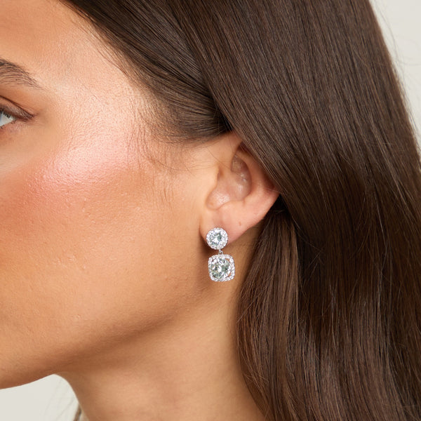 Jon Richard Aqua Stone Drop Earrings