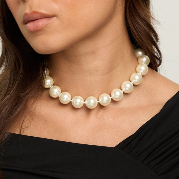 Jon Richard Gold Plated Cream Pearl Statement Necklace