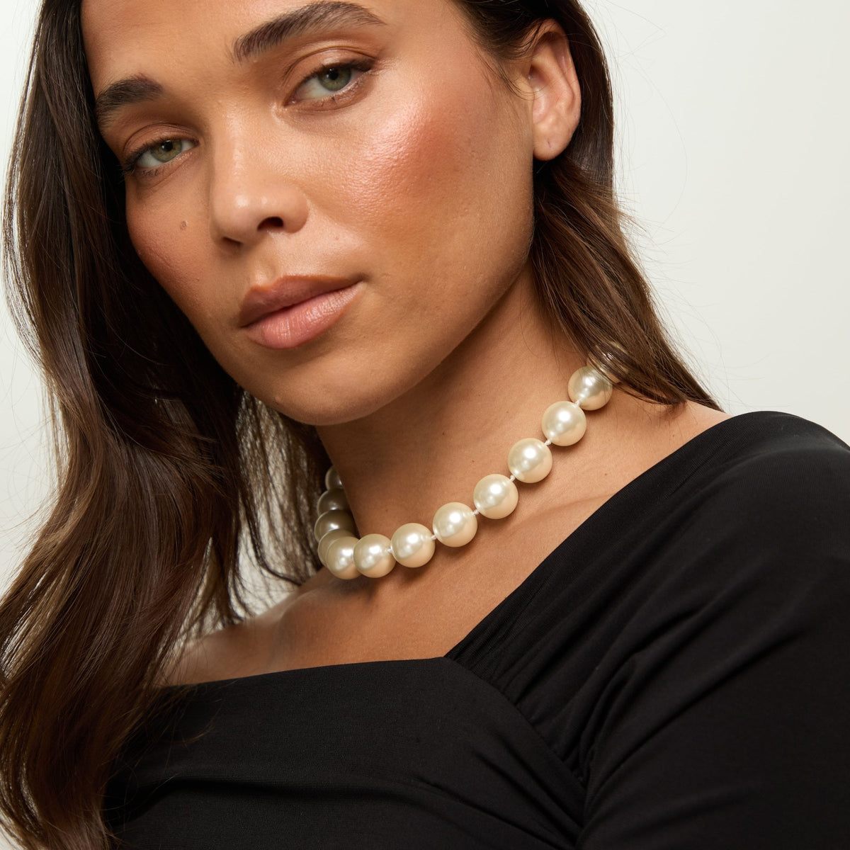 Jon Richard Gold Plated Cream Pearl Statement Necklace