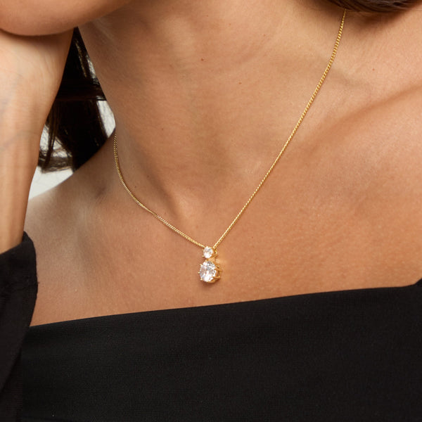 Jon Richard Gold Plated and Cubic Zirconia Round Drop Box Set - Gift Box
