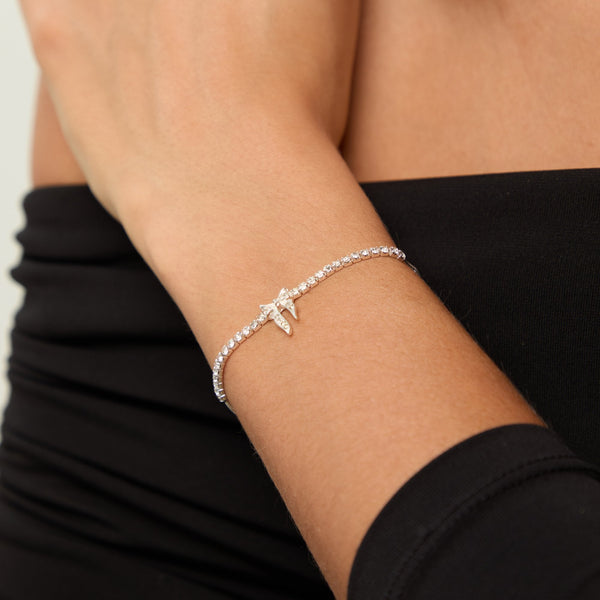 Jon Richard Silver Plated and Pave Bow Trio Set - Gift Box