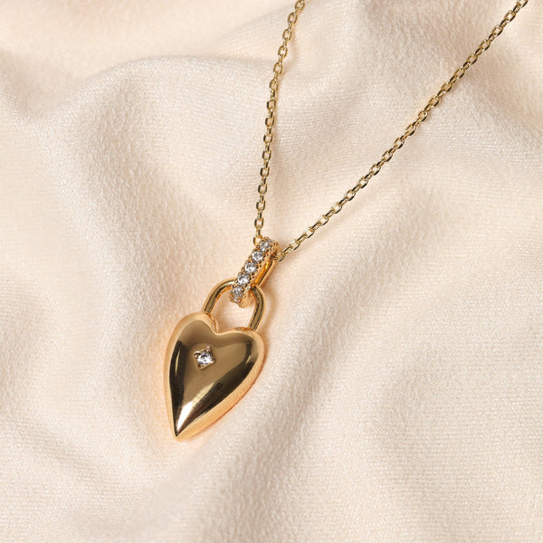 Jon Richard 18ct Gold Plated and Cubic Zirconia Heart Pendant