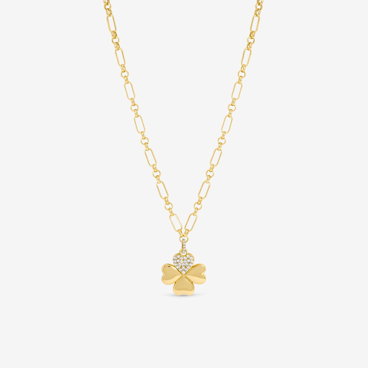 Mood Gold Plated Clover Pendant Gift Boxed