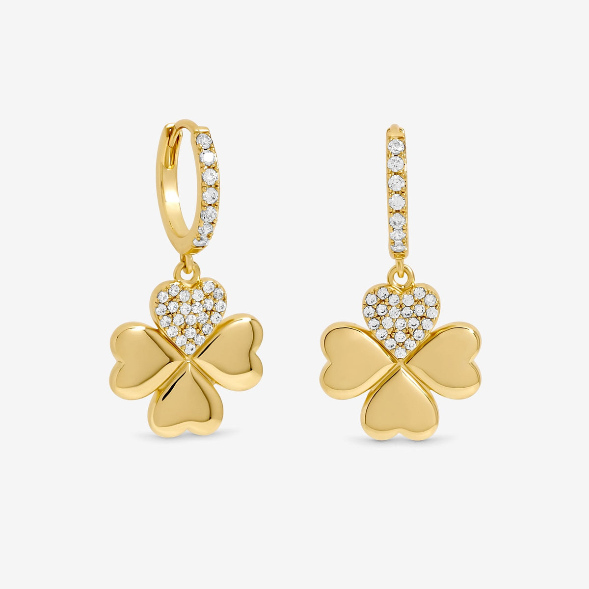 Mood Gold Plated Clover Earrings Gift Boxed