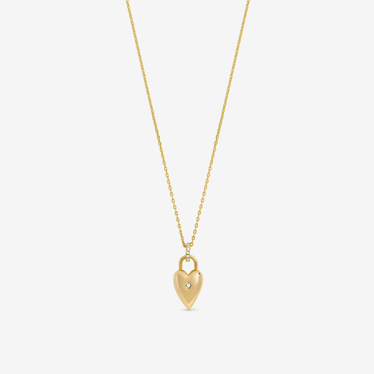 Jon Richard 18ct Gold Plated and Cubic Zirconia Heart Pendant