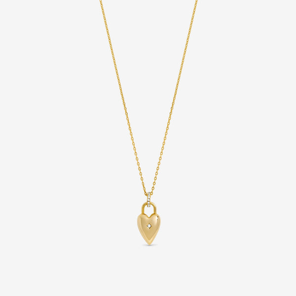 Jon Richard 18ct Gold Plated and Cubic Zirconia Heart Pendant