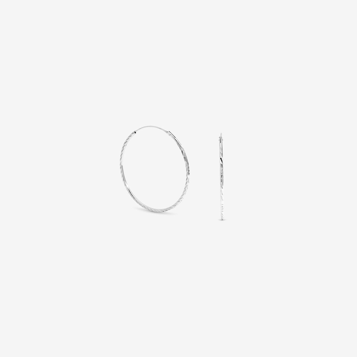 Simply Silver Sterling Silver 925 Polished 20mm Sleeper Hoop Earrings