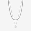 Mood Silver Polished Triple Row Sculpted Nugget Pendant