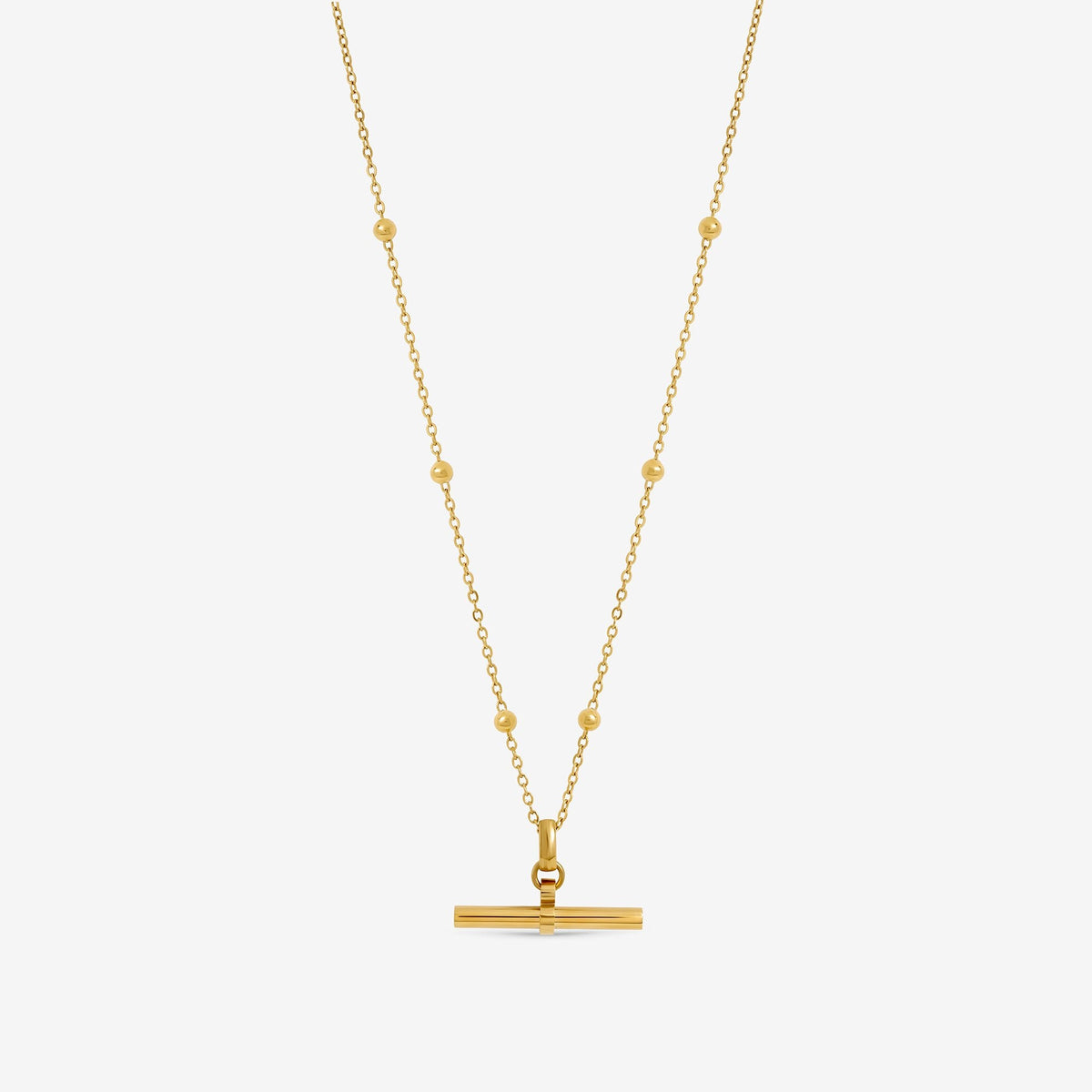 Jon Richard Gold Plated Waterproof T-Bar Necklace