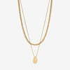 Mood Gold Polished Triple Row Sculpted Nugget Pendant