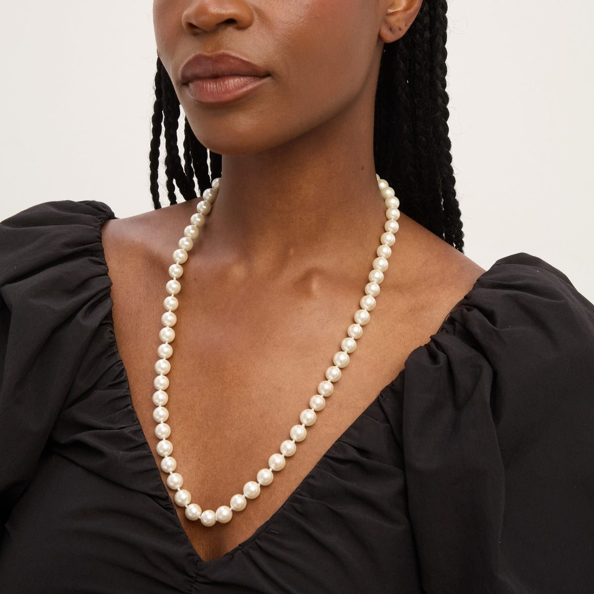 Jon Richard Knotted 8mm Pearl Rope Necklace