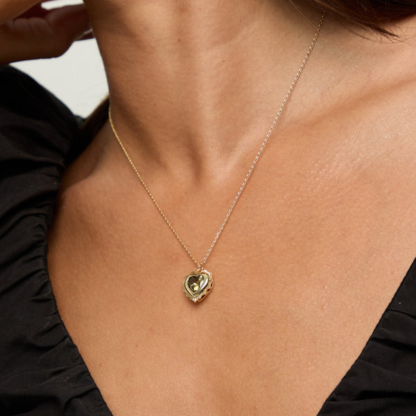 Jon Richard 14Ct Real Gold Plated Heart Birthstone Pendant - August - Gift Boxed