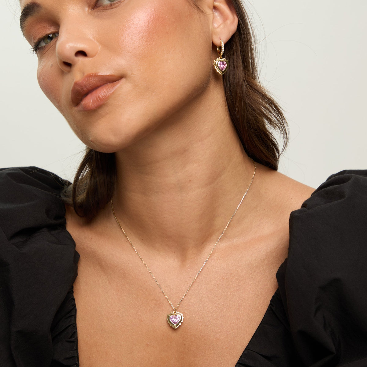 Jon Richard 14Ct Gold Plated Heart Birthstone Pendant - October - Gift Boxed
