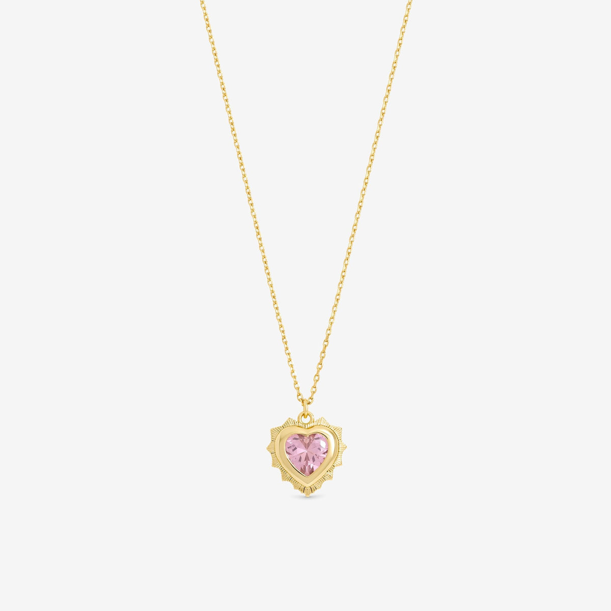 Jon Richard 14Ct Gold Plated Heart Birthstone Pendant - October - Gift Boxed
