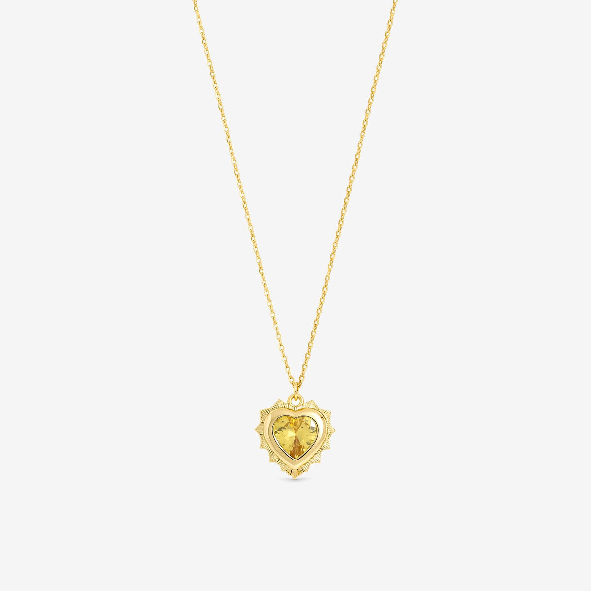 Jon Richard 14Ct Real Gold Plated Heart Birthstone Pendant - November - Gift Boxed